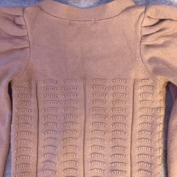 Philosophy Women’s Cardigan Sweater Size XS In Peachy Tan Viscose Blend NWOT - Picture 8 of 10
